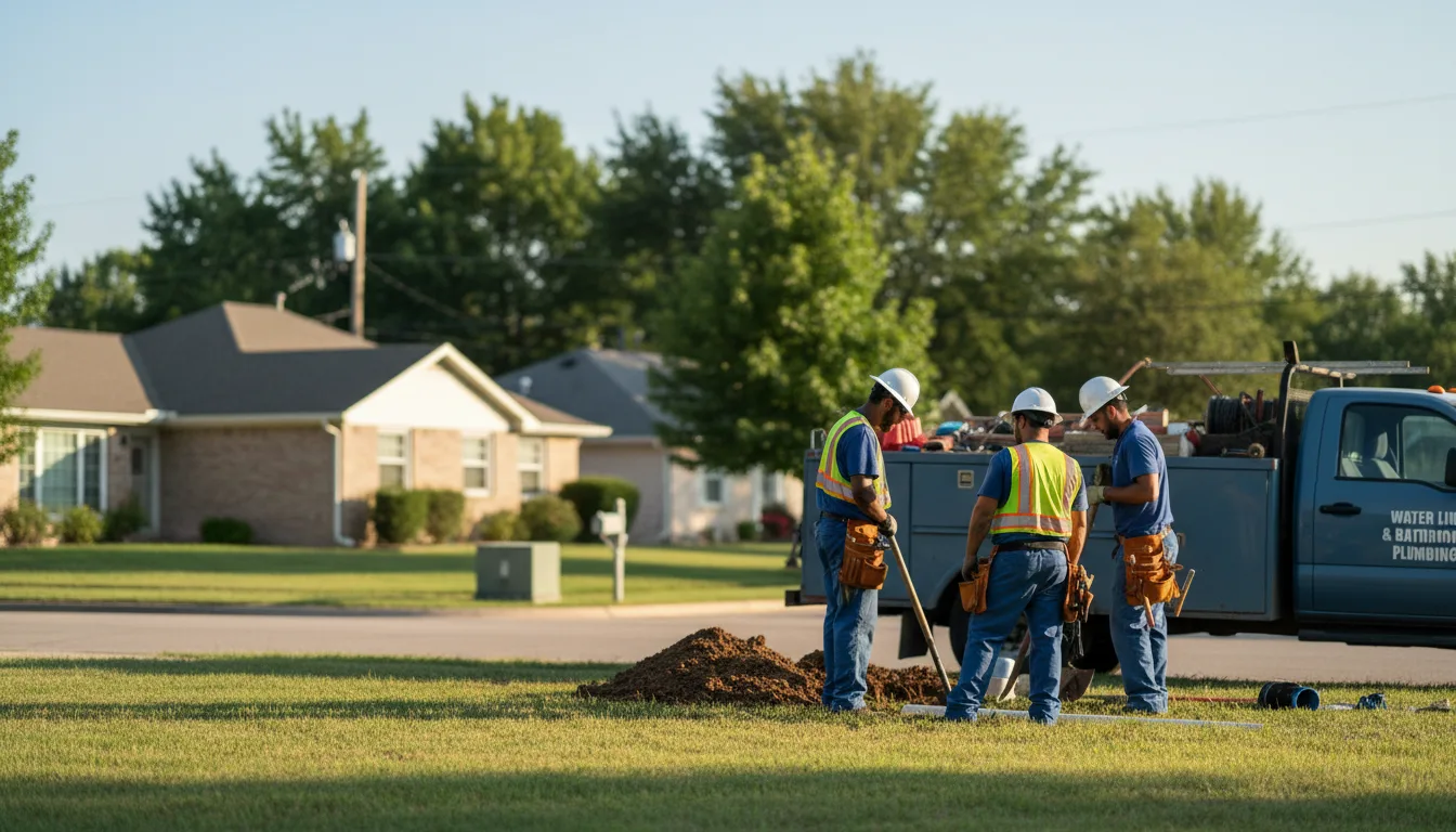 Residential water line and bathroom plumbing service in Kensett, AR